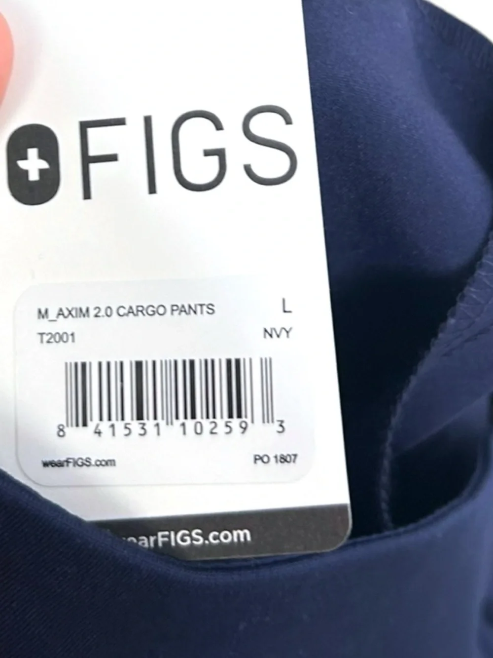 FIGS Axim 2.0 Cargo Scrub Medical Work Pants Navy Solid Men's Size Large